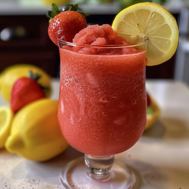Frozen Strawberry Lemonade for Dinner Tonight