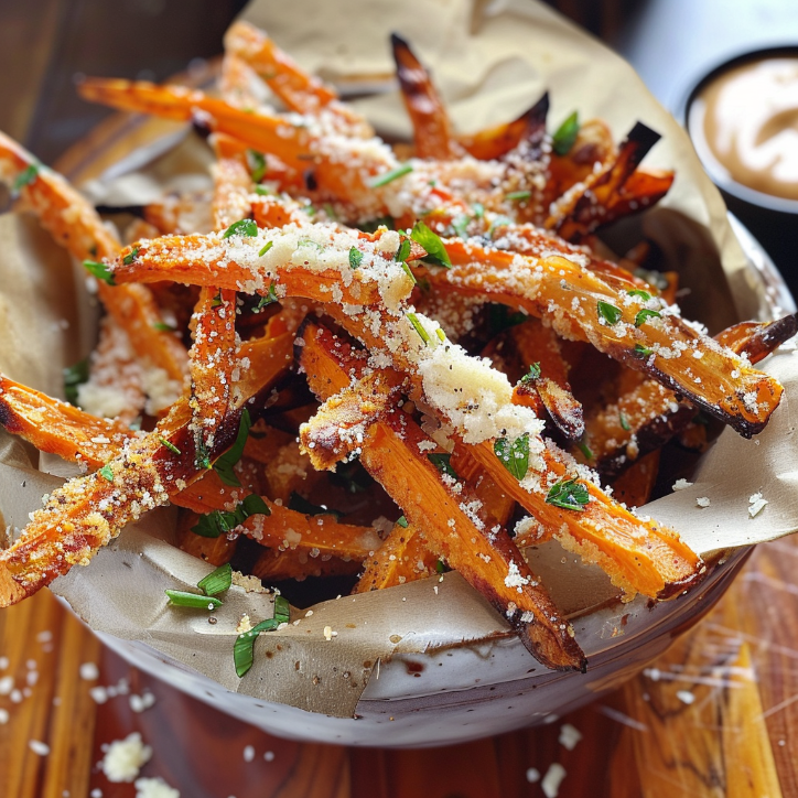 Crispy Carrot Fries Parmesan for the Whole Family