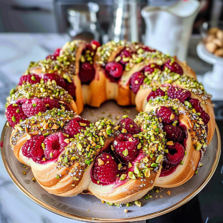 Irresistible Raspberry Pistachio Wreath Recipe