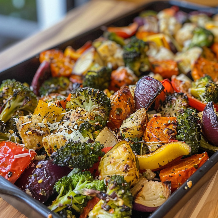 Best Cheesy Garlic Parmesan Roasted Vegetables