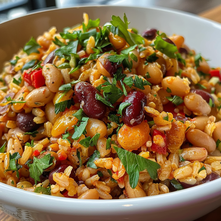 Garlic Parmesan Mediterranean Rice Beans Stunning