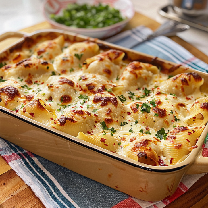 Perfect Chicken Alfredo Stuffed Shells Recipe