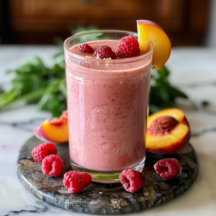 How to Make the Best Raspberry Peach Smoothie