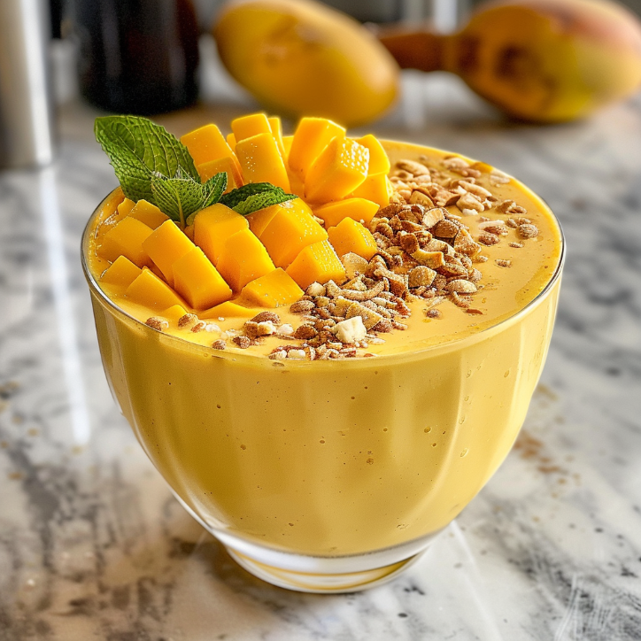 Tropical Mango Coconut Smoothie for Dinner Tonight