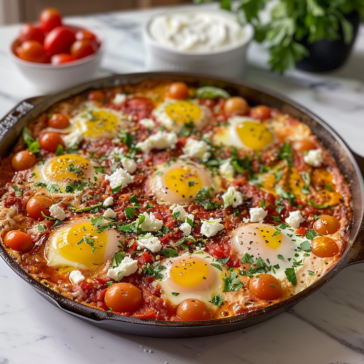Cheesy Garlic Delicious Classic Mediterranean Shakshuka