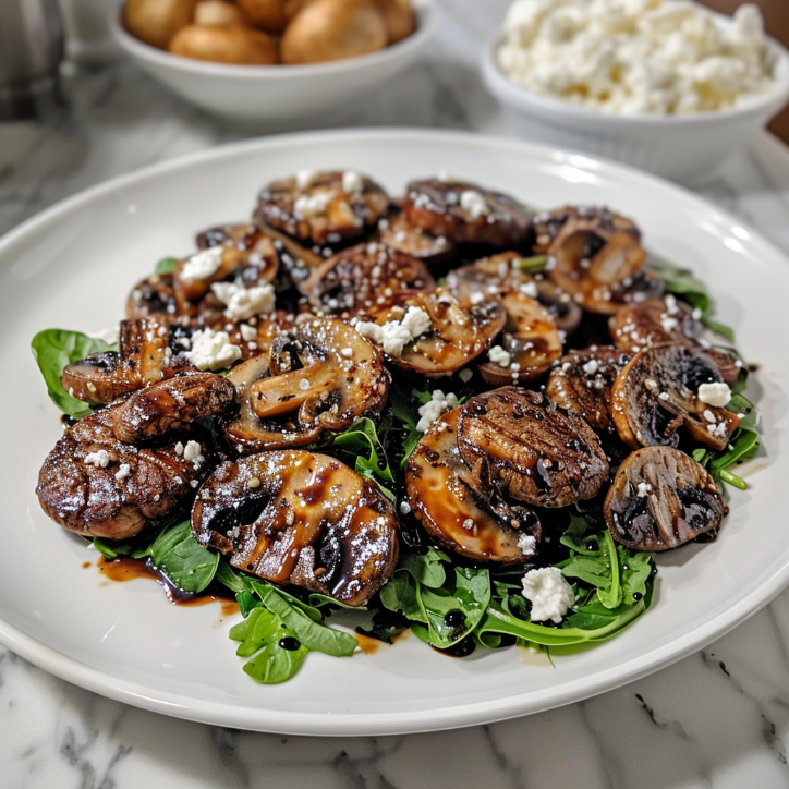 Warm Balsamic Mushroom Goat for Dinner Tonight