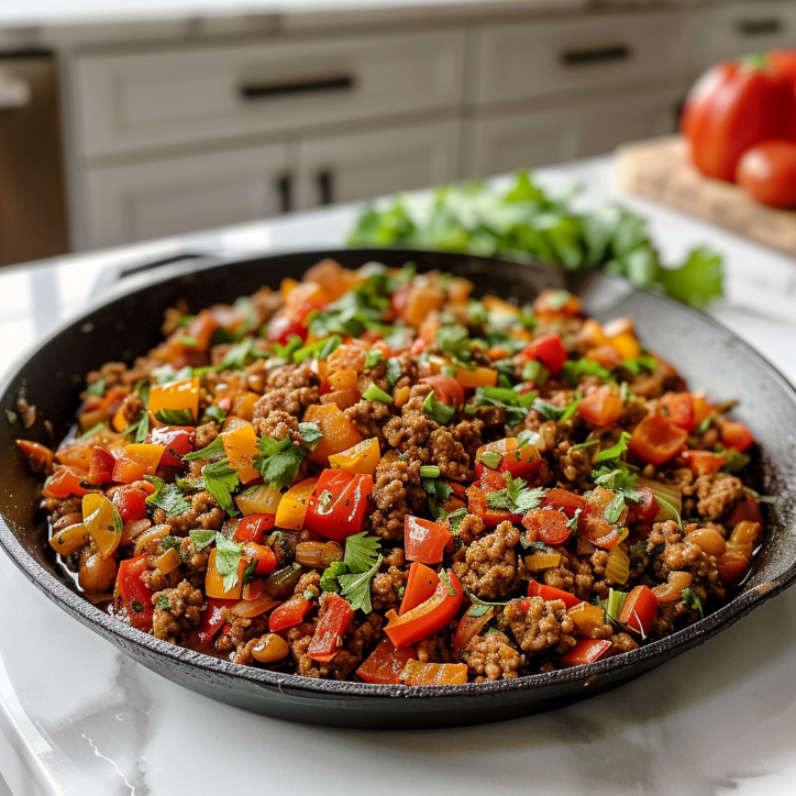 Spicy Ground Turkey Skillet for the Whole Family