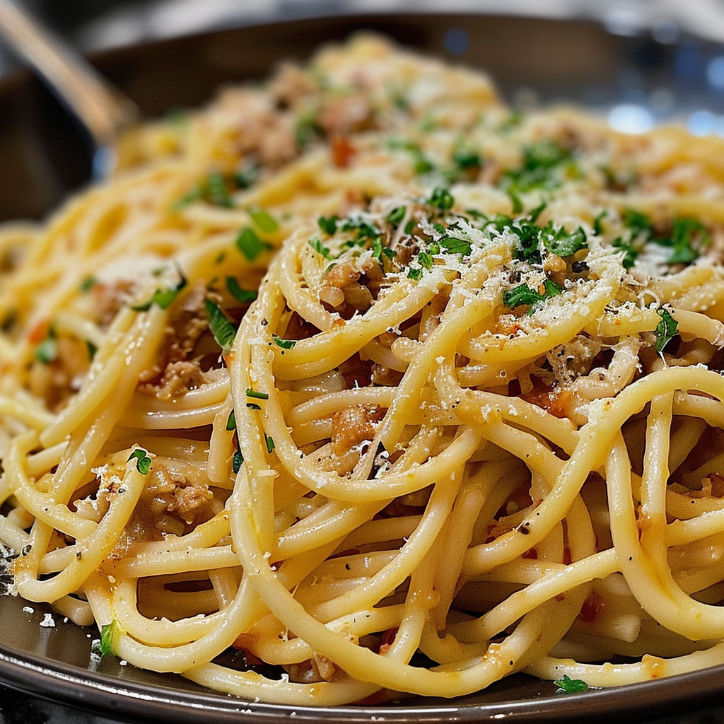 Creamy Garlic Unbelievably Spaghetti from Scratch