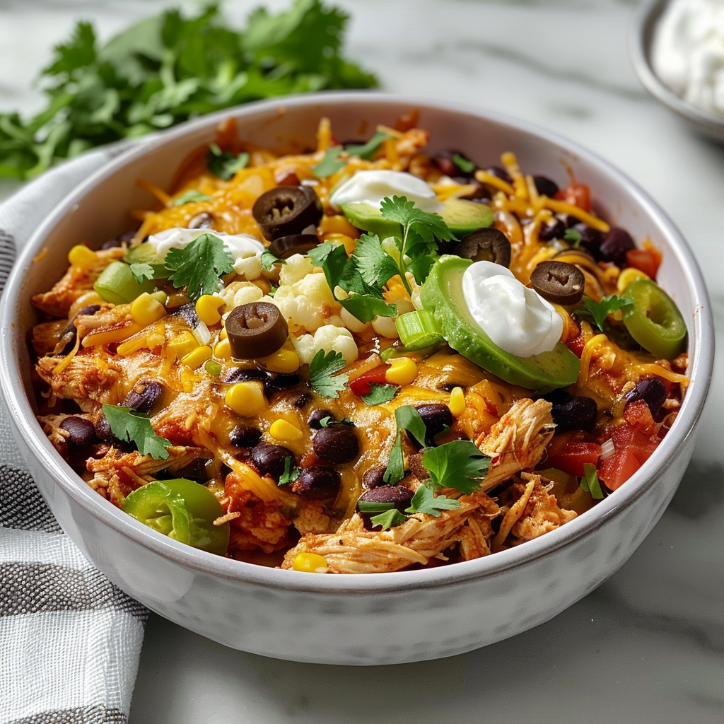 Cheesy Garlic Chicken Enchilada Bowls Cottage