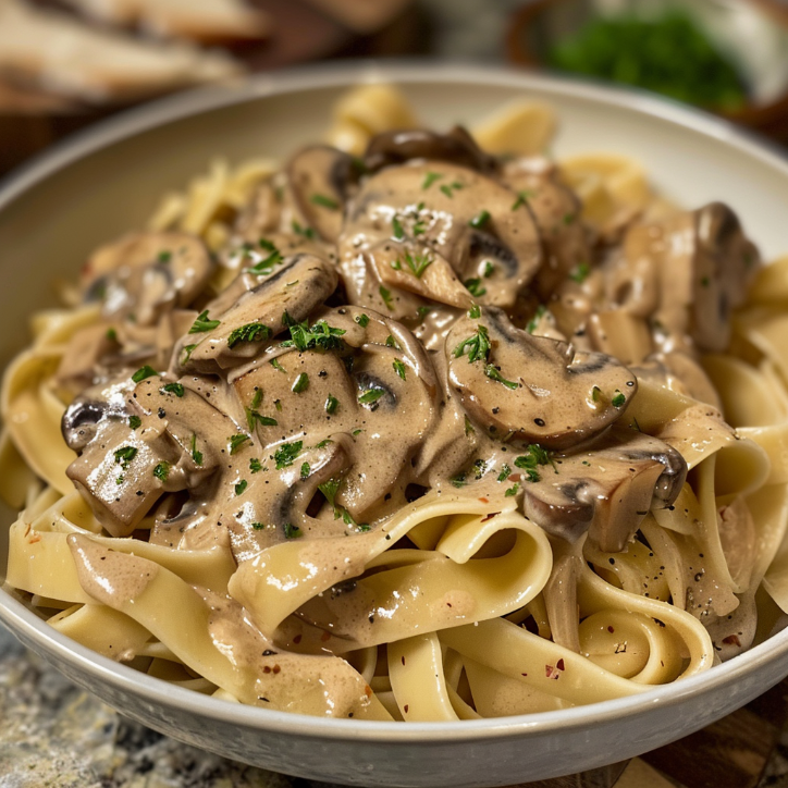 Mushroom Seitan Stroganoff for the Whole Family