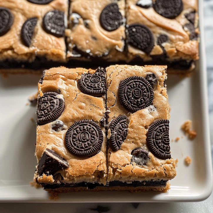 Oreo Cookies Cream Blondie for the Whole Family