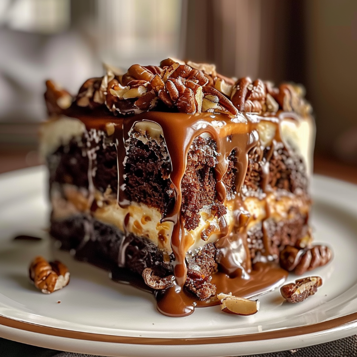 Decadent Turtle Poke Cake Your Family Will Love
