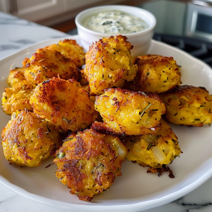 Yellow Squash Tots Garlicky for the Whole Family