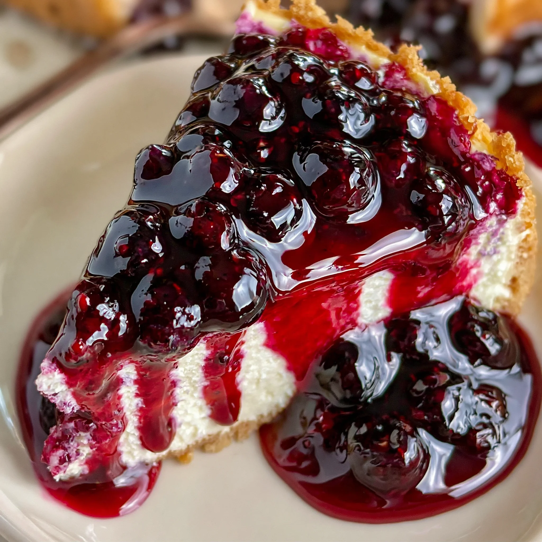 Creamy Bake Blueberry Cheesecake Homemade Recipe