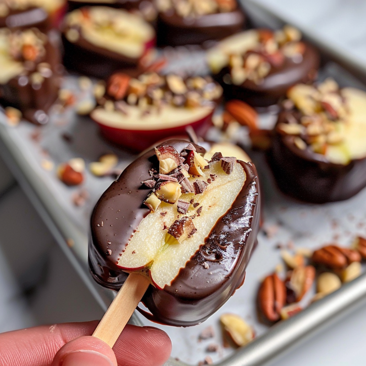 Chocolate Apple Slice Pops for Dinner Tonight 1 Chocolate Apple Slice Pops for Dinner Tonight