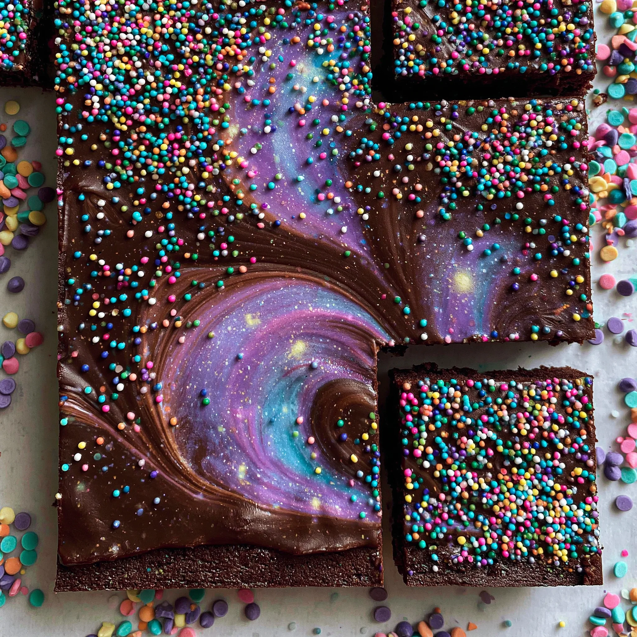 cosmic brownie sheet cake