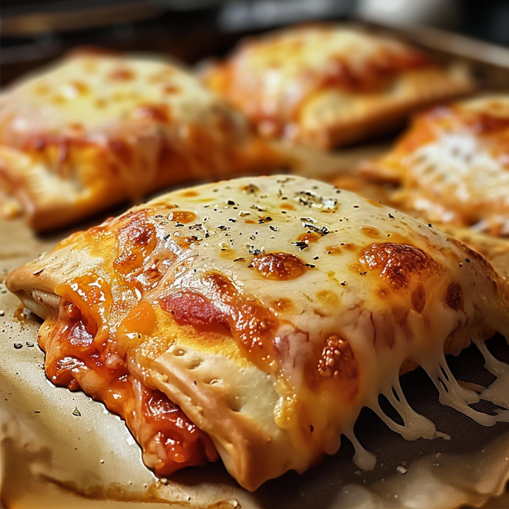 Garlic Parmesan Cheesy Pizza Pockets Customizable 2 cheesy pizza pockets customizable