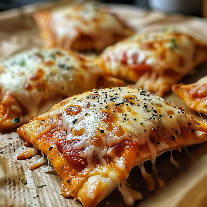 Garlic Parmesan Cheesy Pizza Pockets Customizable 3 cheesy pizza pockets customizable