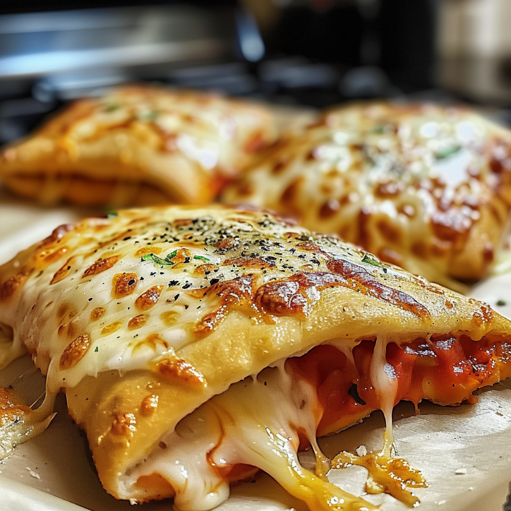 Garlic Parmesan Cheesy Pizza Pockets Customizable