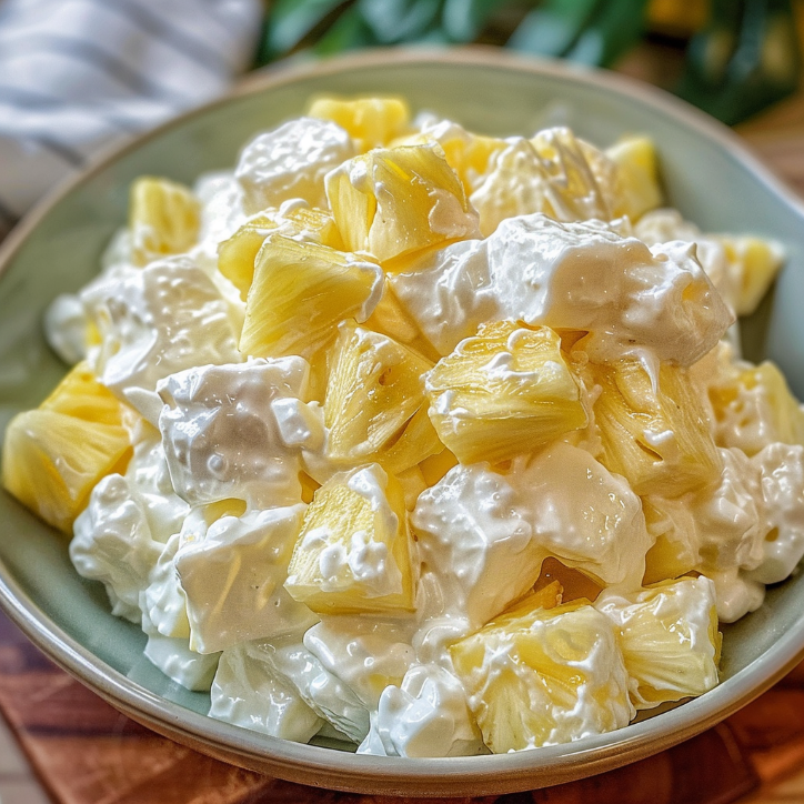 Cheesy Garlic Pineapple Fluff Salad