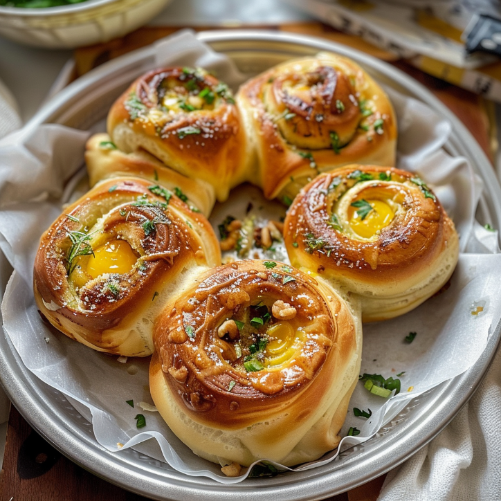 savory breakfast rolls bursting