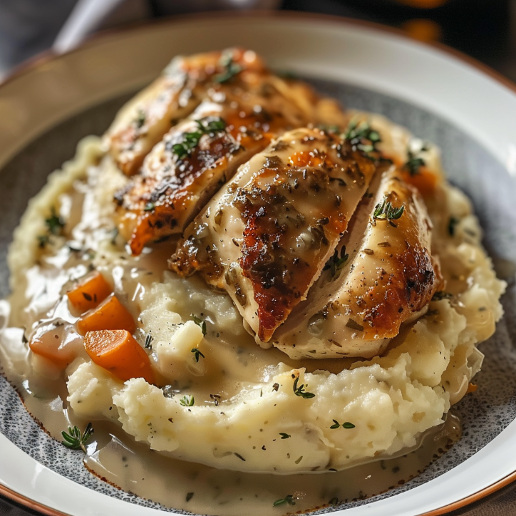 herb chicken mashed