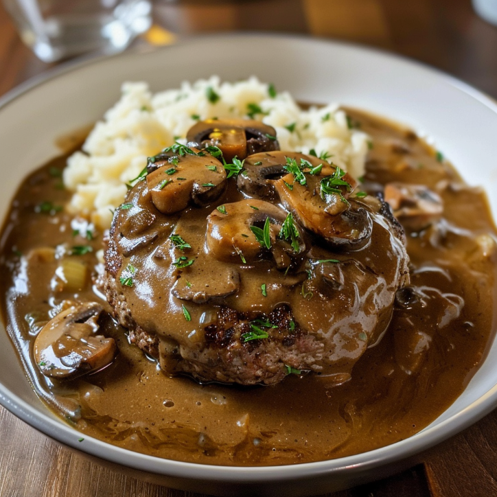 Salisbury Steak Mushroom Gravy: A Family Favorite 2 salisbury steak mushroom gravy