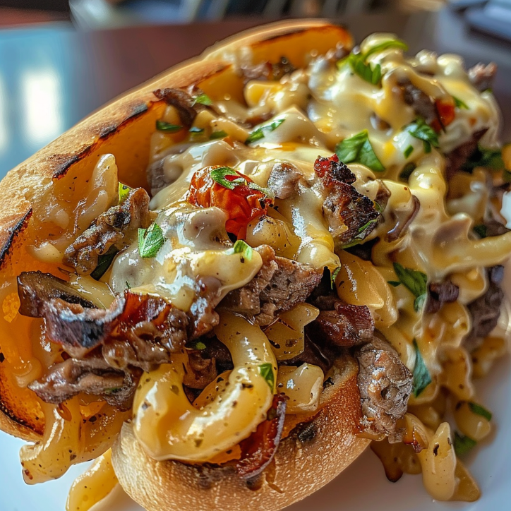 Ultimate Cheesy High Protein Philly Cheesesteak