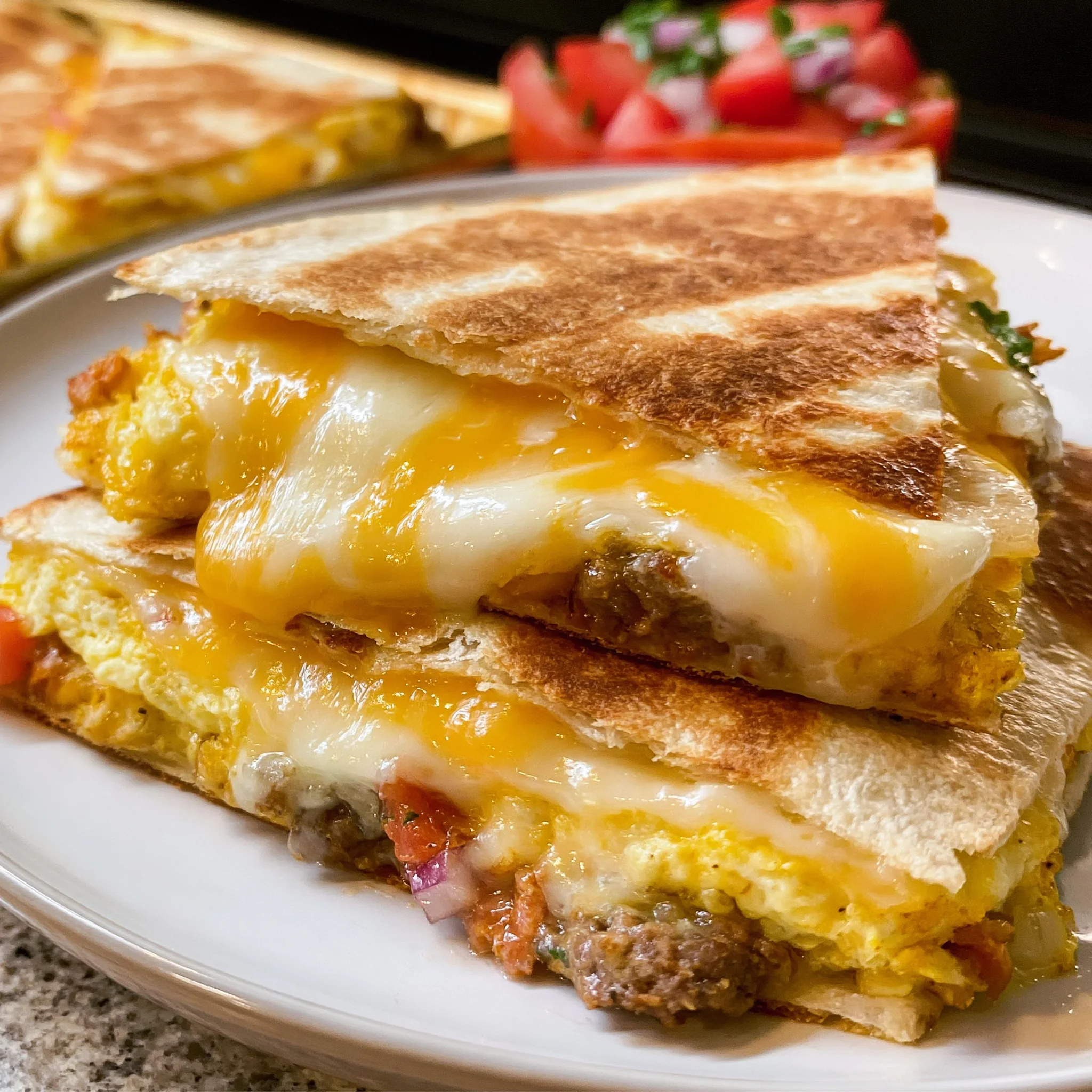 Sheet Pan Breakfast Quesadilla for Dinner Tonight