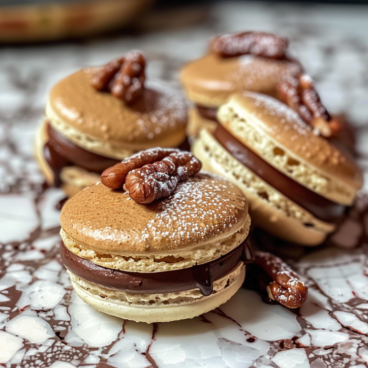 Decadent Chocolate Hazelnut Macarons for Dinner Tonight 2 decadent chocolate hazelnut macarons