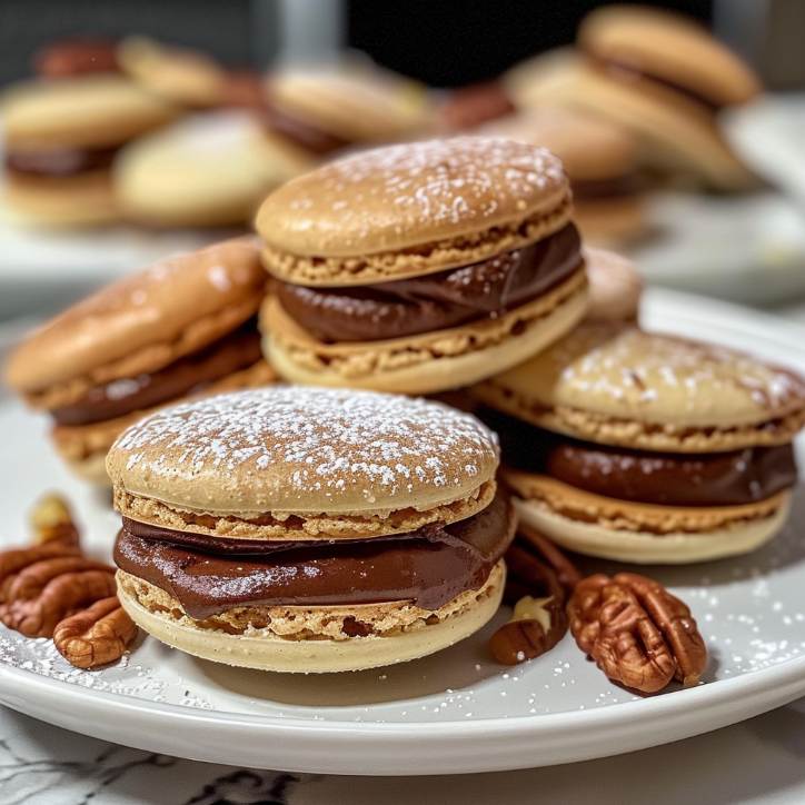 Decadent Chocolate Hazelnut Macarons for Dinner Tonight 4 decadent chocolate hazelnut macarons