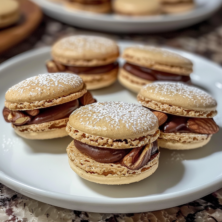 Decadent Chocolate Hazelnut Macarons for Dinner Tonight