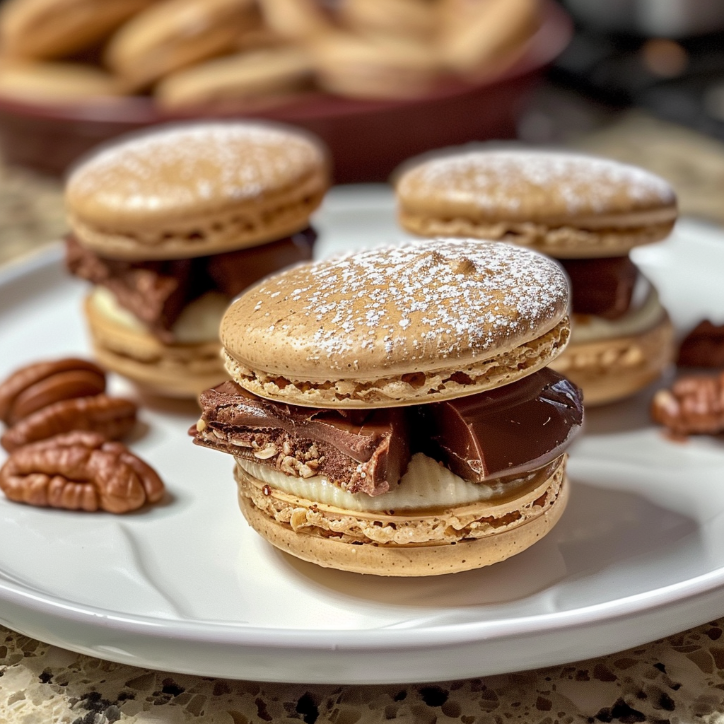 Decadent Chocolate Hazelnut Macarons for Dinner Tonight 3 decadent chocolate hazelnut macarons