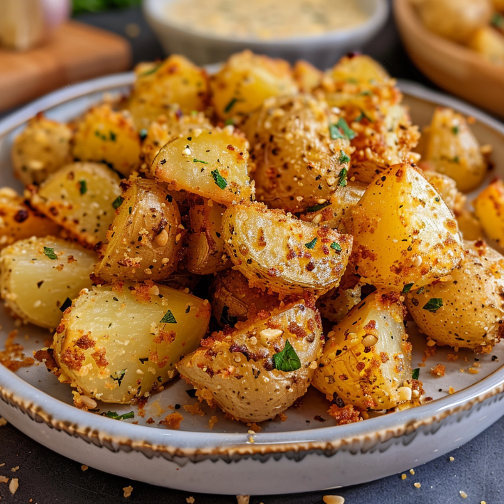 Golden Crispy Garlic Potato: Easy & Delicious 3 golden crispy garlic potato