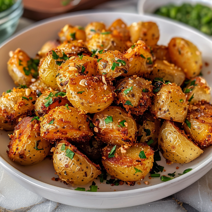 Golden Crispy Garlic Potato: Easy & Delicious 2 golden crispy garlic potato