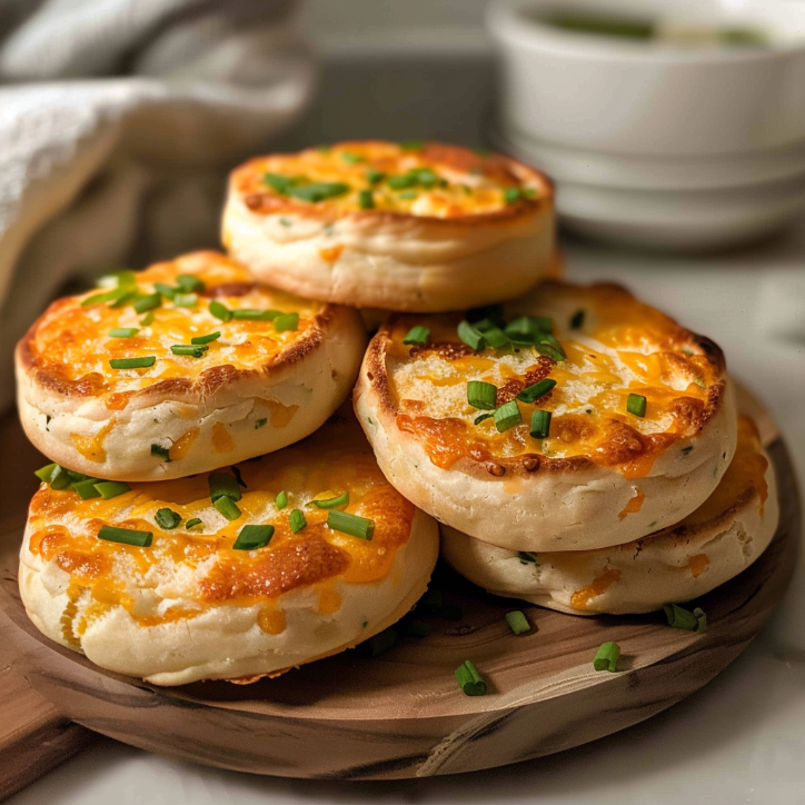 How to Make the Best Cheddar Scallion English Muffins 2 cheddar scallion english muffins