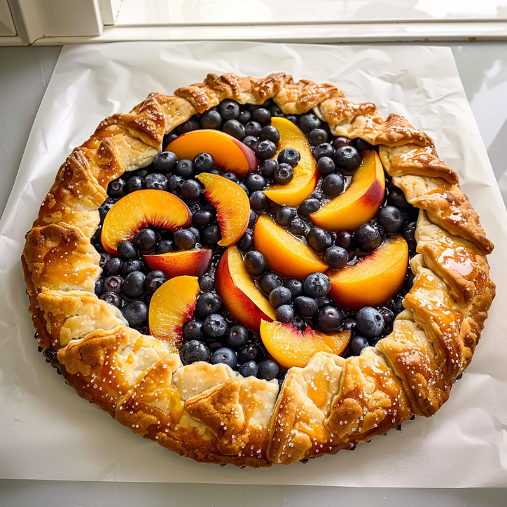 Fresh Peach Blueberry Galette: A Family Favorite 3 fresh peach blueberry galette