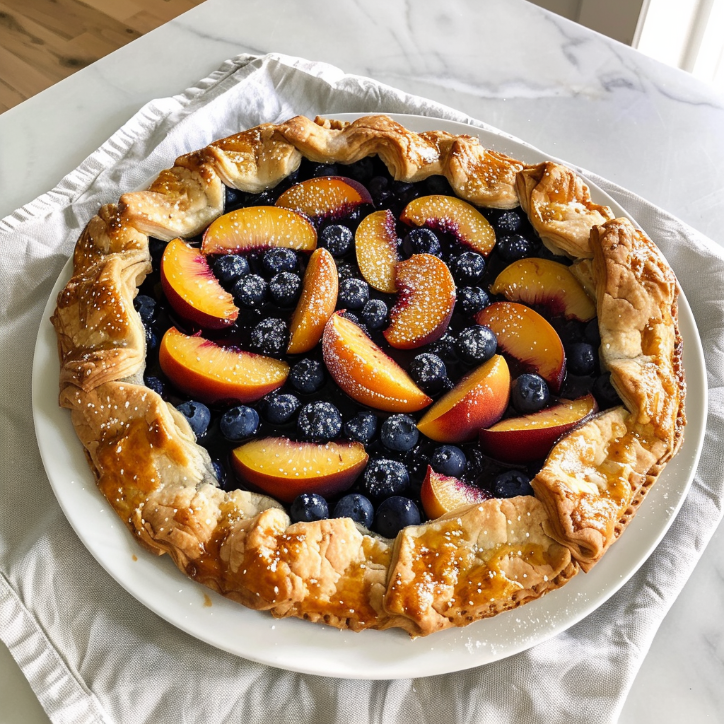 Fresh Peach Blueberry Galette: A Family Favorite 4 fresh peach blueberry galette