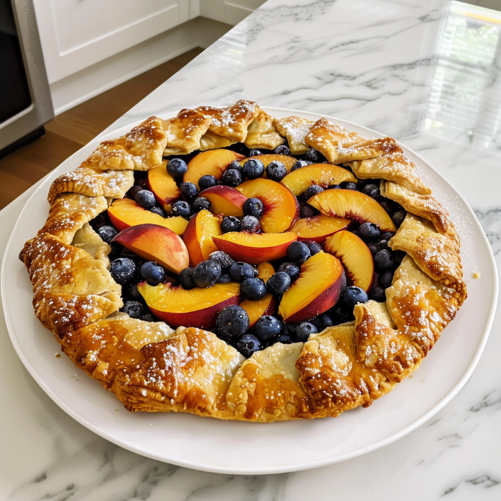 Fresh Peach Blueberry Galette: A Family Favorite 2 fresh peach blueberry galette