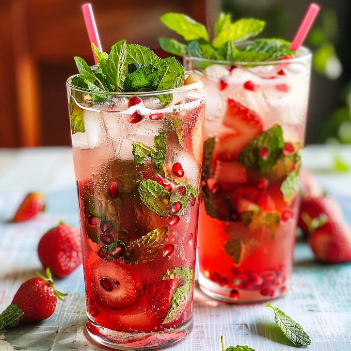 Strawberry Pomegranate Mojitos: A Family Favorite