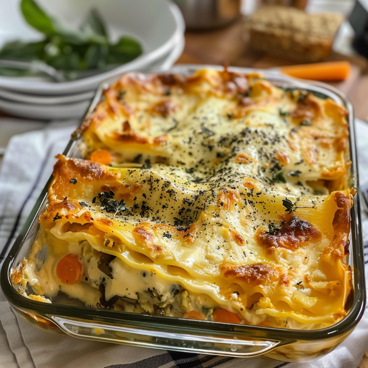 Cheesy Garlic Vegetable Lasagna Alfredo Sauce 3 vegetable lasagna alfredo sauce