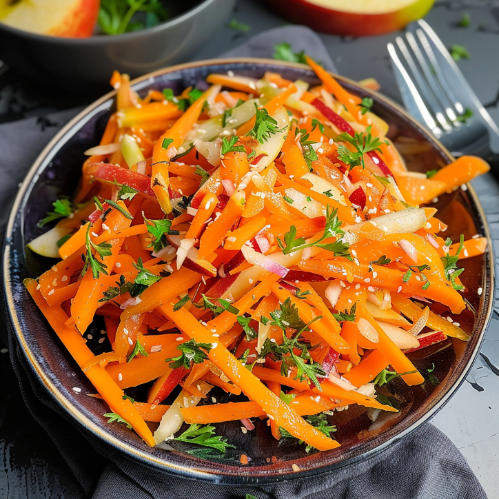 Zesty Carrot Apple Salad for the Whole Family