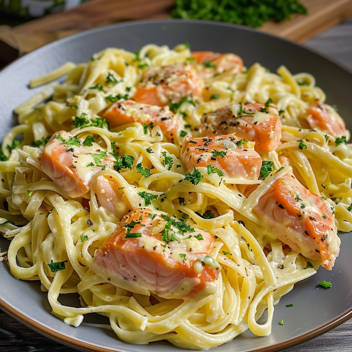 Zitronenbutter Lachs Pasta Genuss: Cremiges Rezept