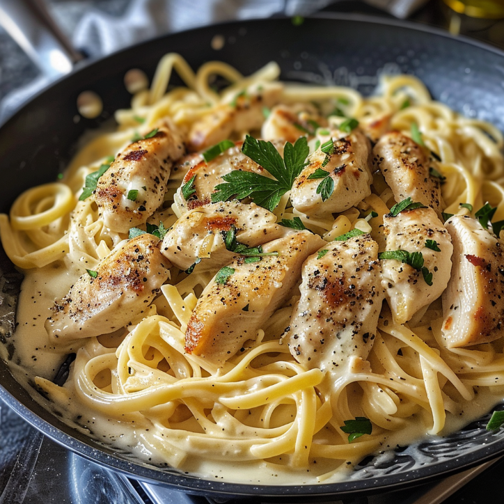 How to Make the Best Skillet Creamy Chicken Linguine 3 skillet creamy chicken linguine