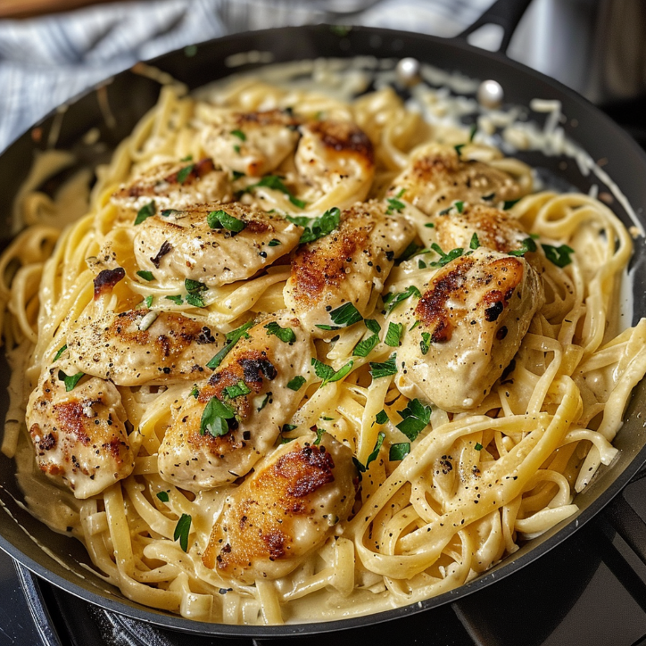 How to Make the Best Skillet Creamy Chicken Linguine 2 skillet creamy chicken linguine