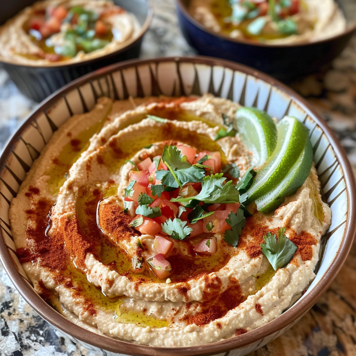 Cheesy Garlic Restaurant-Style Healthy Taco Hummus 1 Cheesy Garlic Restaurant-Style Healthy Taco Hummus