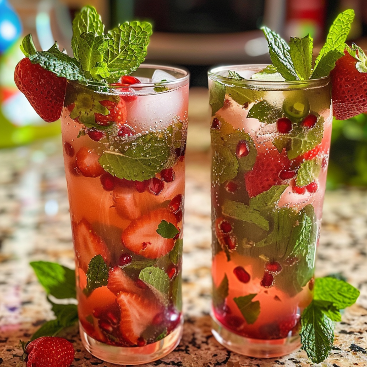 strawberry pomegranate mojitos family