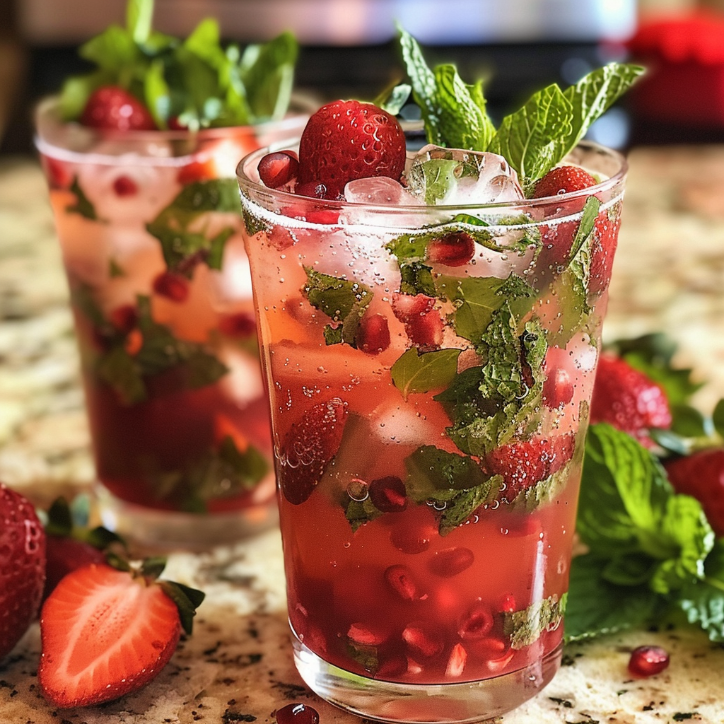 strawberry pomegranate mojitos family