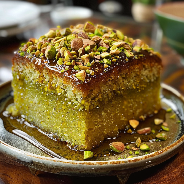 irresistibly sticky pistachio sponge