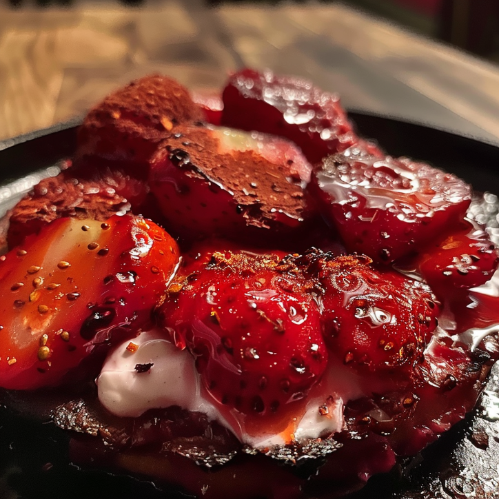 delicious decadent roasted strawberry